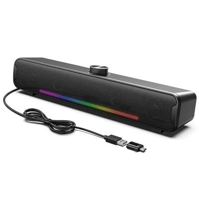 ONIKUMA Wired RGB Soundbar L16 Black